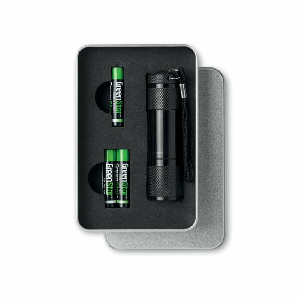 Metalowa latarka z 9 LED