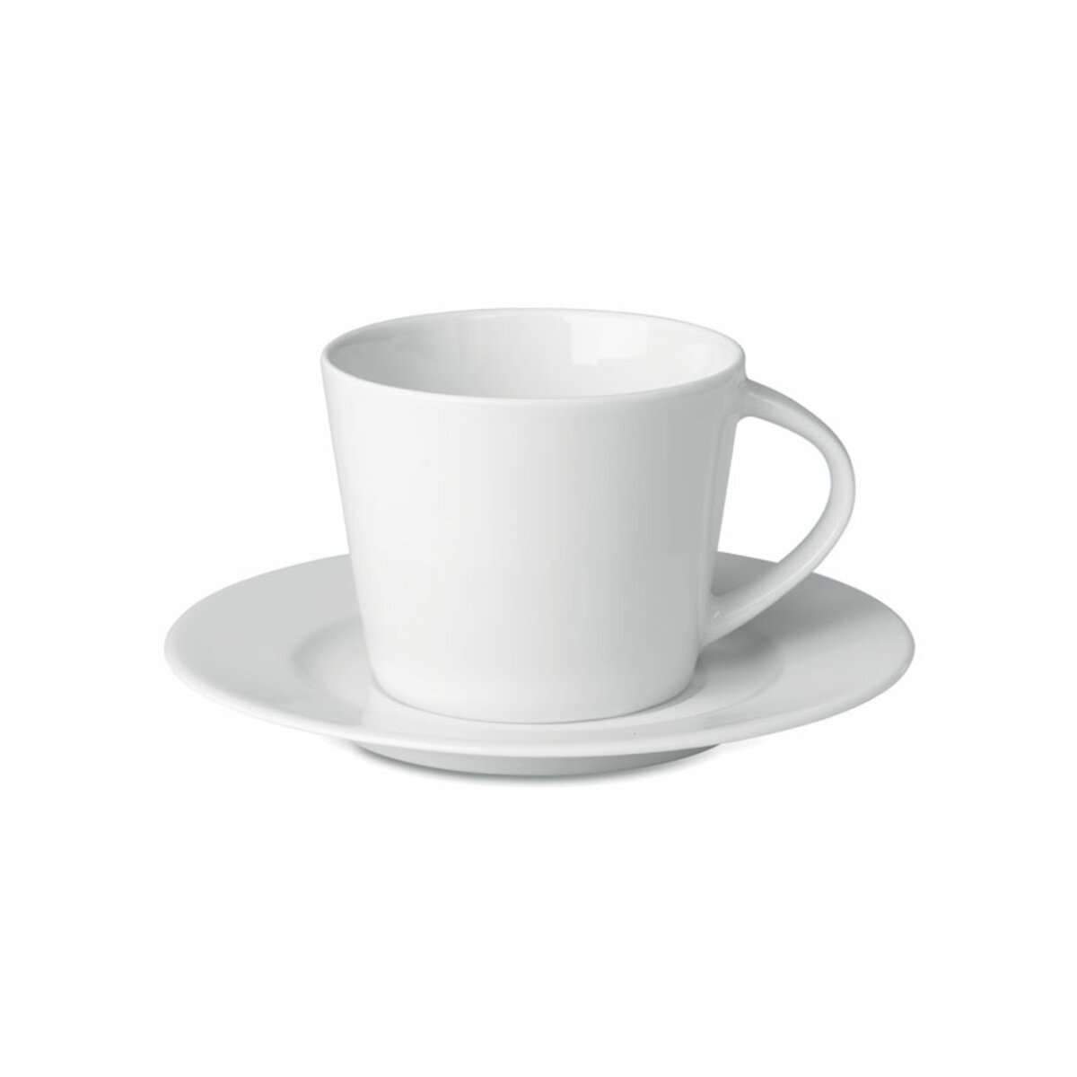 Kubek cappuccino i talerzykiem