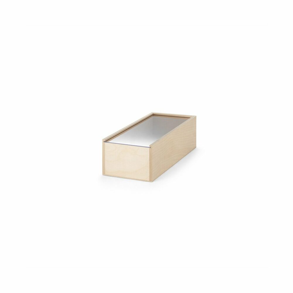 BOXIE CLEAR M. Drewniane pudełko M - Jasny naturalny