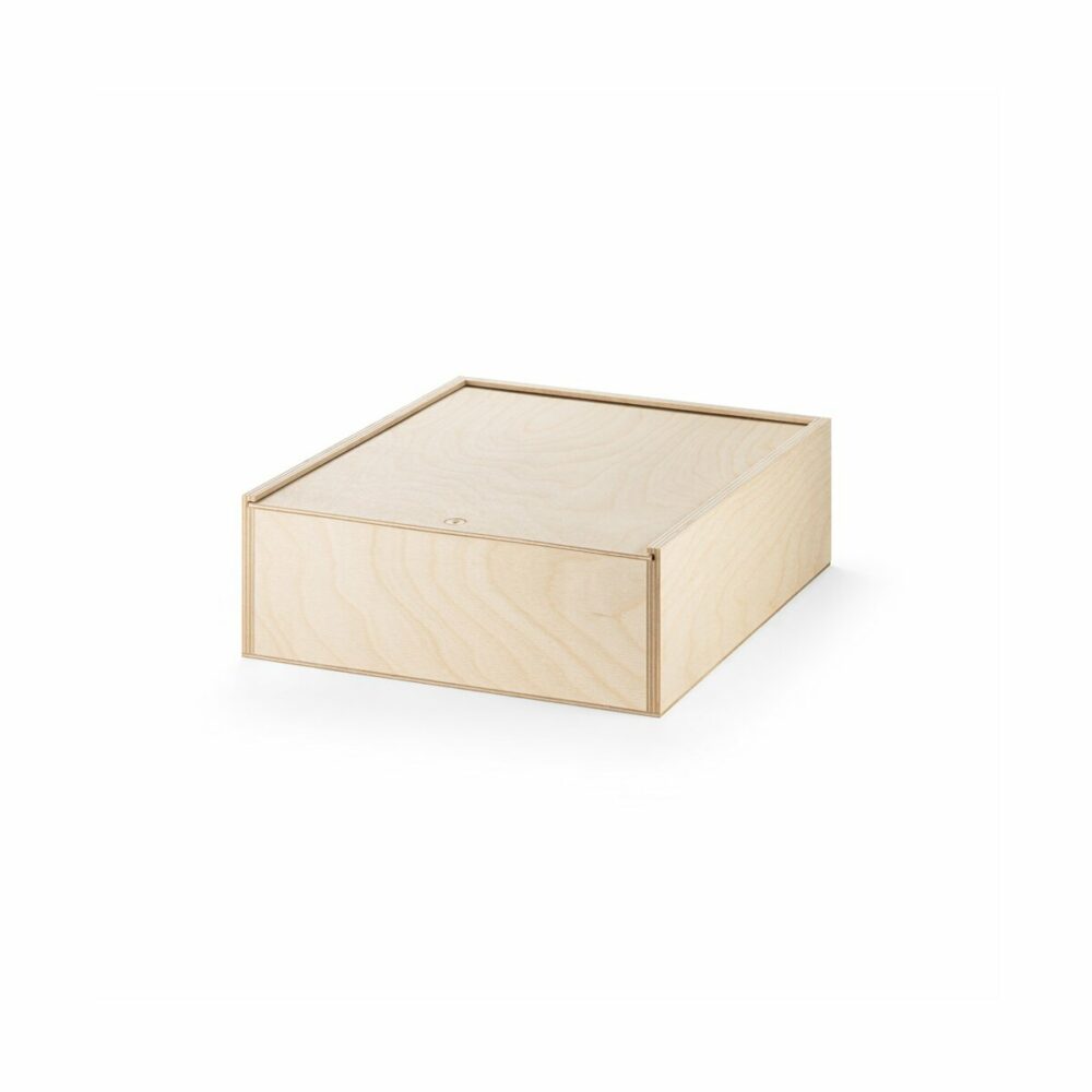 BOXIE WOOD L. Drewniane pudełko L - Jasny naturalny
