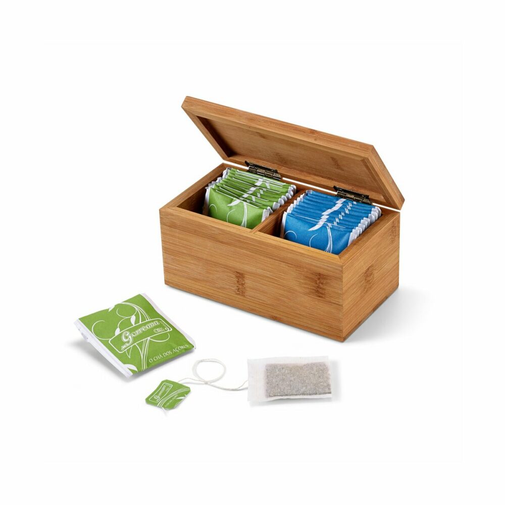 BURDOCK. Bambusowe pudełko na herbatę - Naturalny