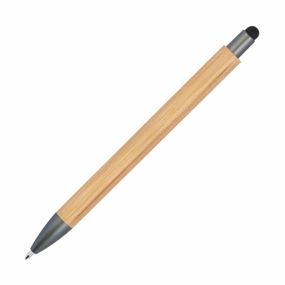 Długopis drewniany do ekranów dotykowych - beżowy