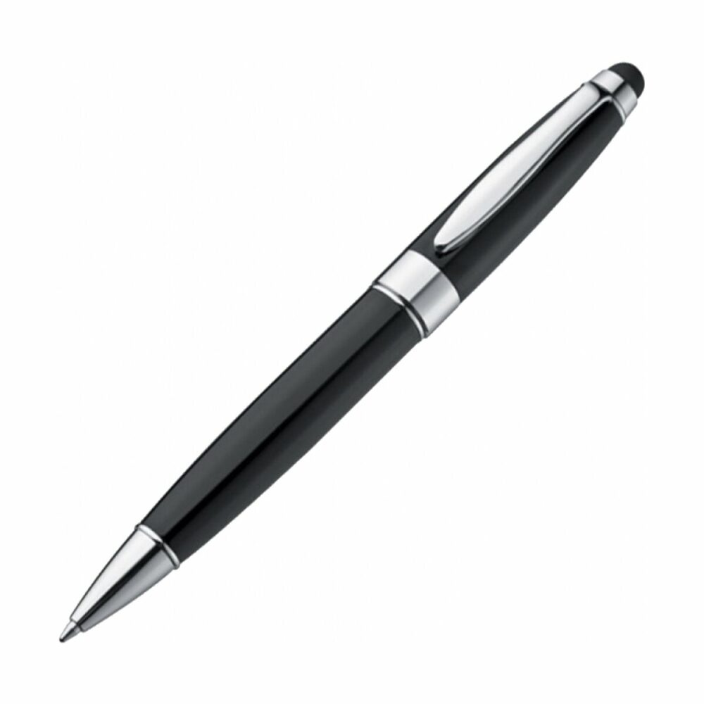 Długopis metalowy do ekranów dotykowych - czarny