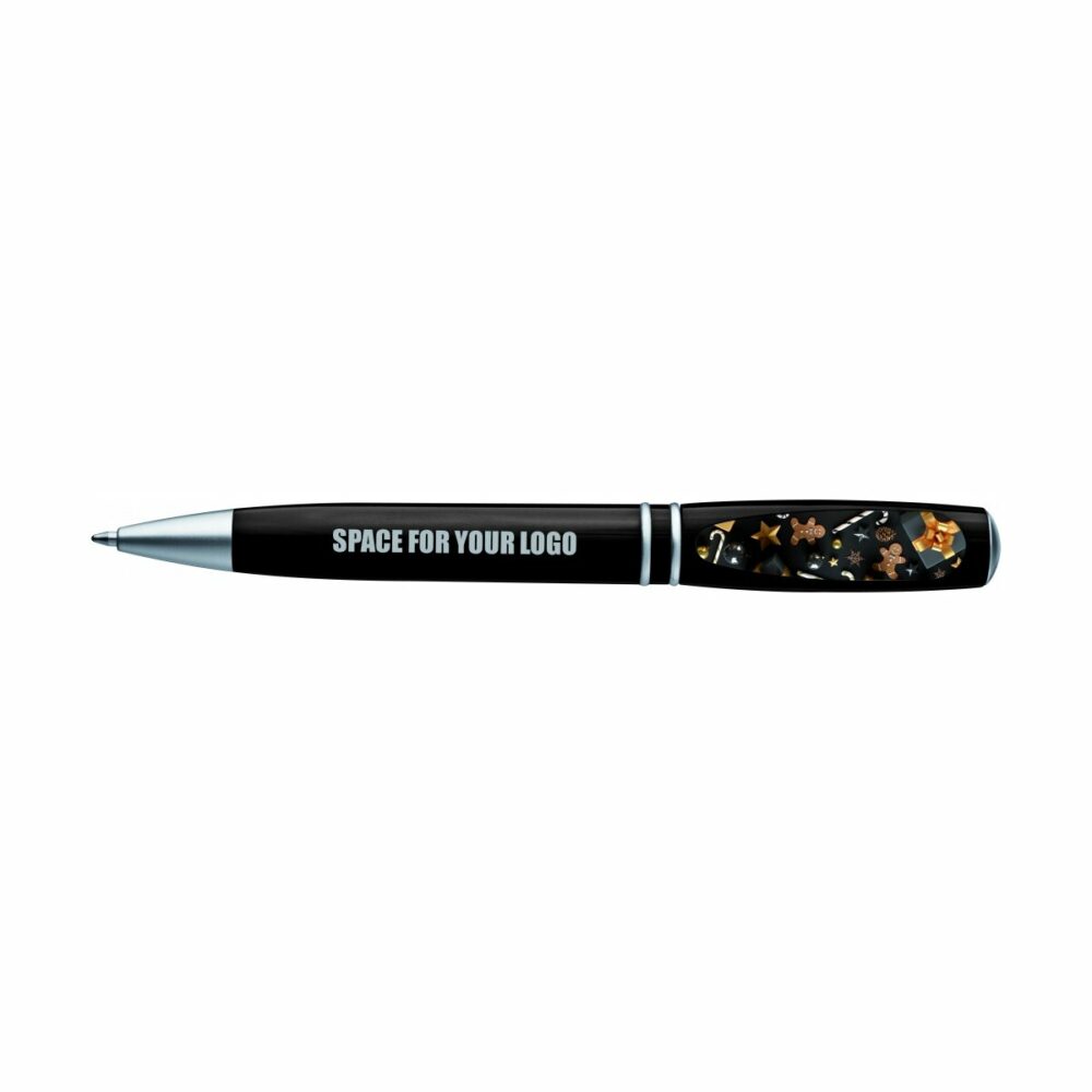 Długopis plastikowy XMAS - czarny