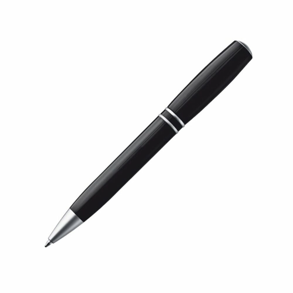 Długopis plastikowy z chowanym klipsem - czarny