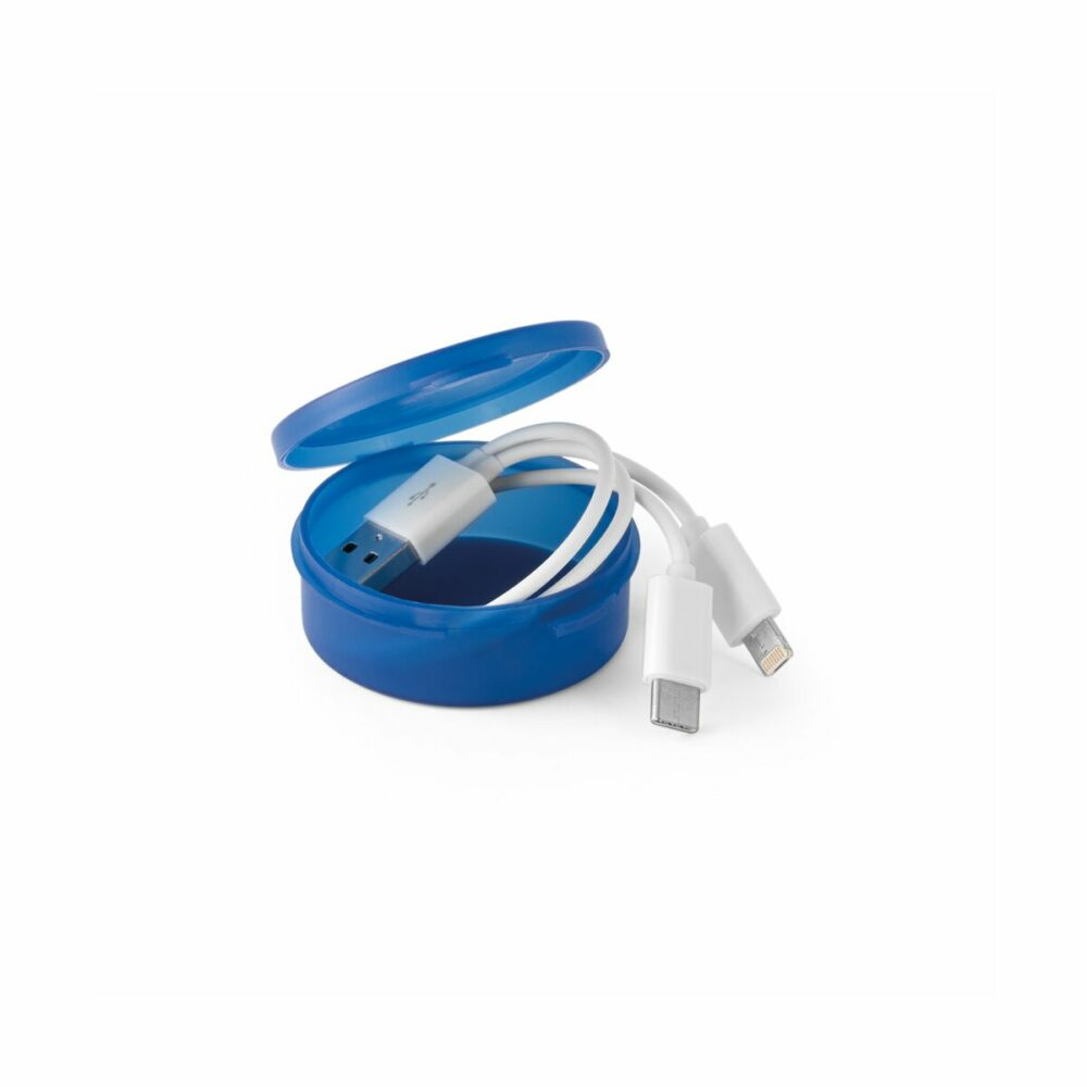 EMMY. Kabel USB ze złączem 3 w 1 - Szafirowy