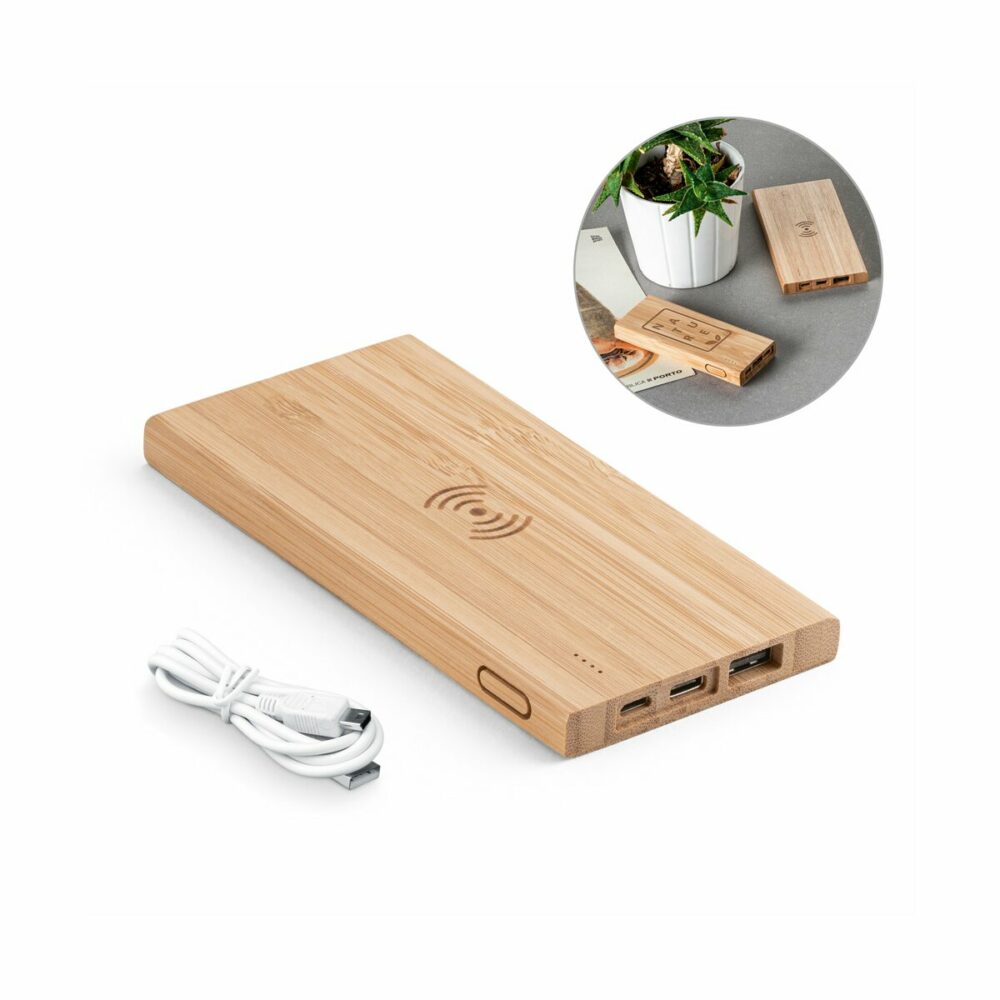 FITCH. Powerbank z bezprzewodowym ładowaniem 5.000 mAh