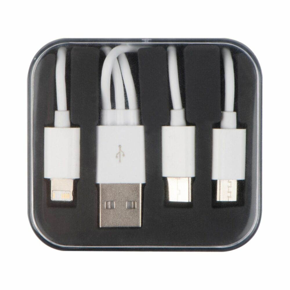 Kabel USB 3w1 - czarny