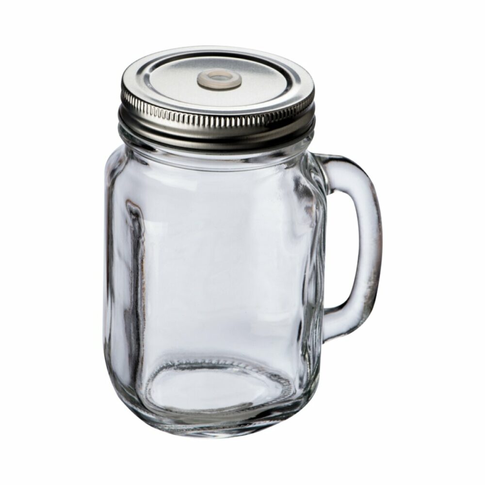 Kubek-słoik do picia 450 ml - przeźroczysty
