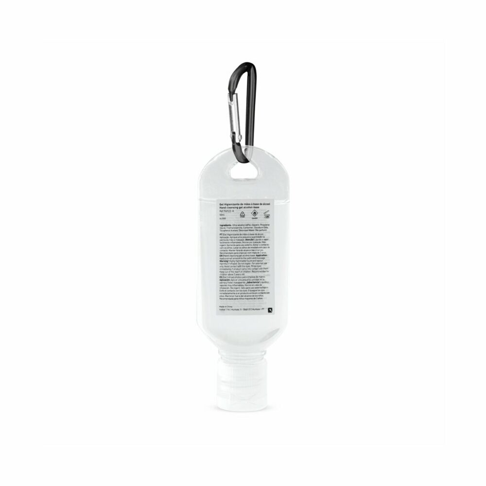 LYZE. Żel do mycia rąk na bazie alkoholu karabińczykiem 50ml