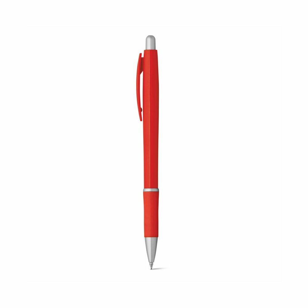 OCTAVIO. Długopis z uchwytem antypoślizgowym - Czerwony