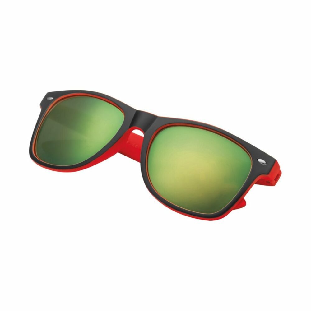 Plastikowe okulary przeciwsłoneczne UV400 - czerwony