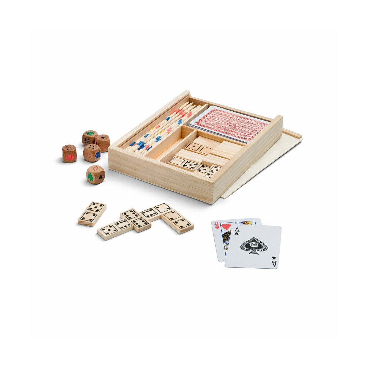 PLAYTIME. Zestaw gier 4 w 1 - Jasny naturalny