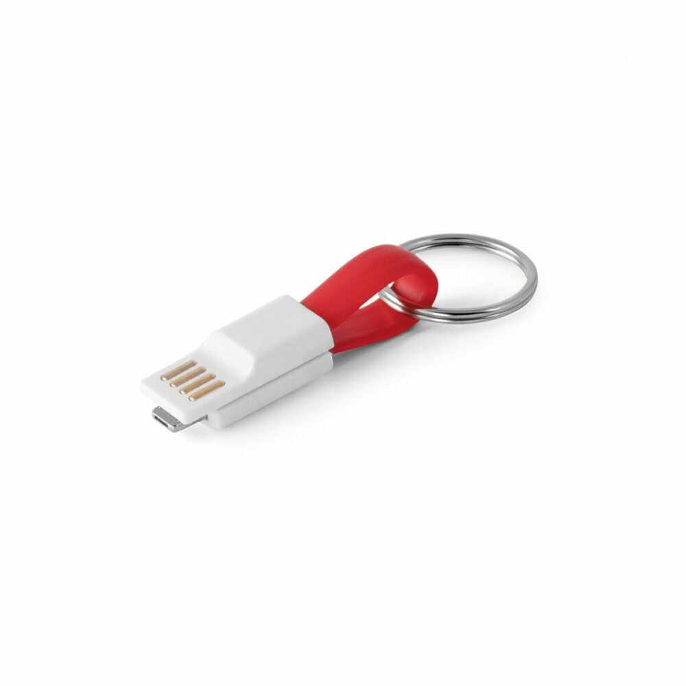 RIEMANN. Kabel USB ze złączem 2 w 1 - Czerwony