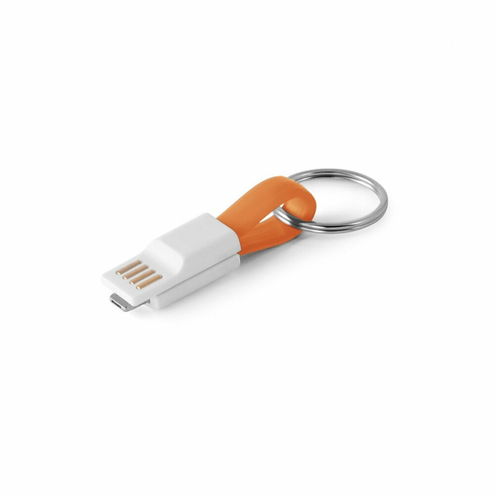 RIEMANN. Kabel USB ze złączem 2 w 1 - Pomarańczowy