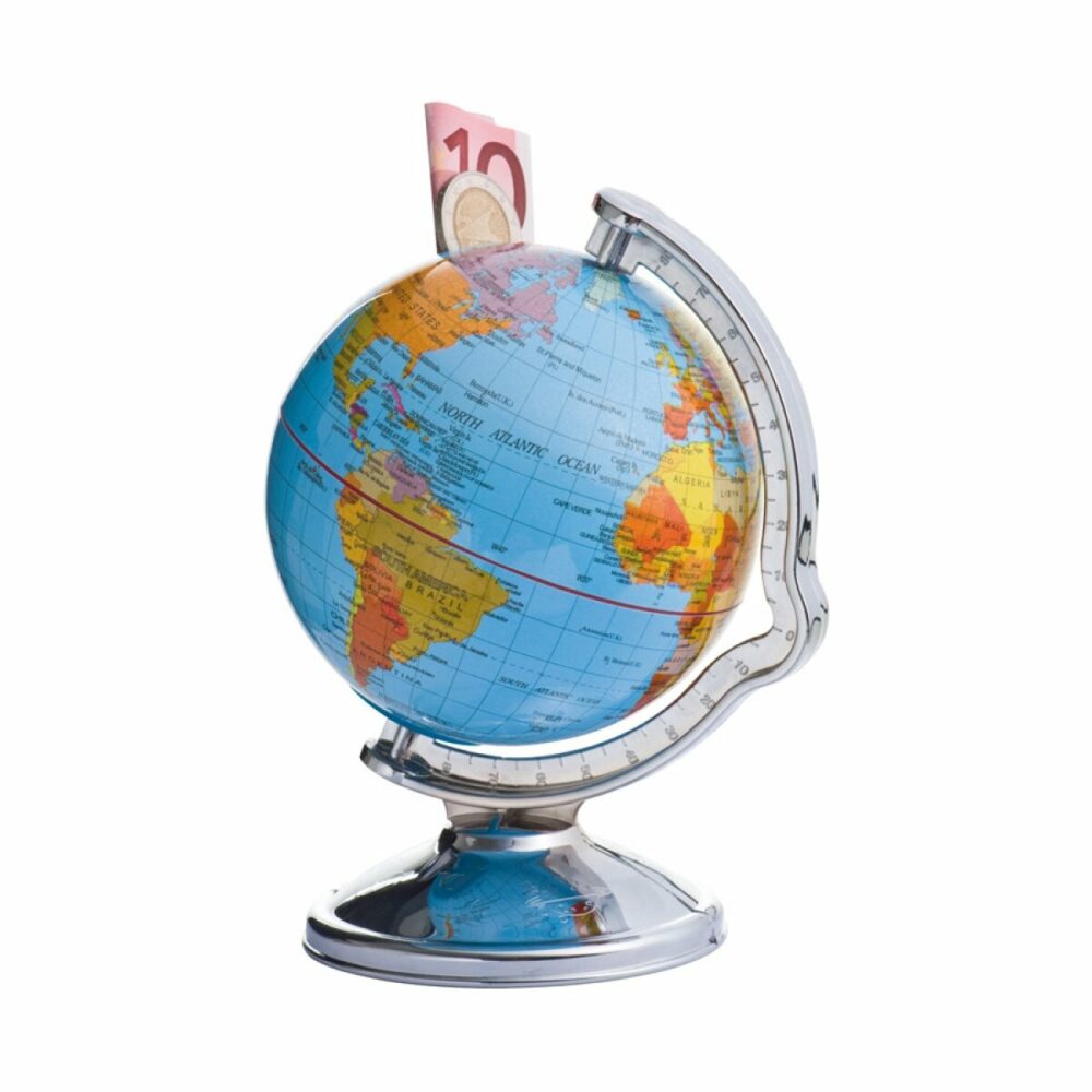 Skarbonka globus - wielokolorowy