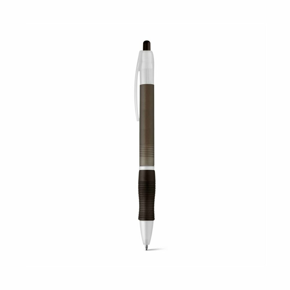 SLIM BK. Długopis z uchwytem antypoślizgowym - Czarny