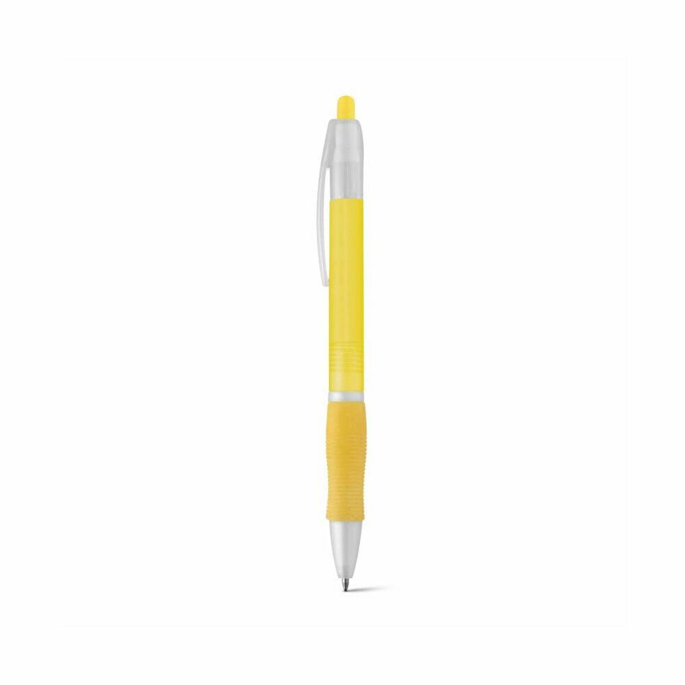 SLIM BK. Długopis z uchwytem antypoślizgowym - Żółty