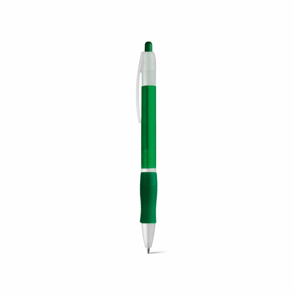 SLIM BK. Długopis z uchwytem antypoślizgowym - Zielony