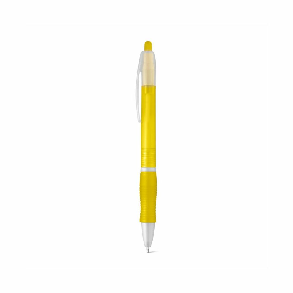 SLIM. Długopis z uchwytem antypoślizgowym - Żółty