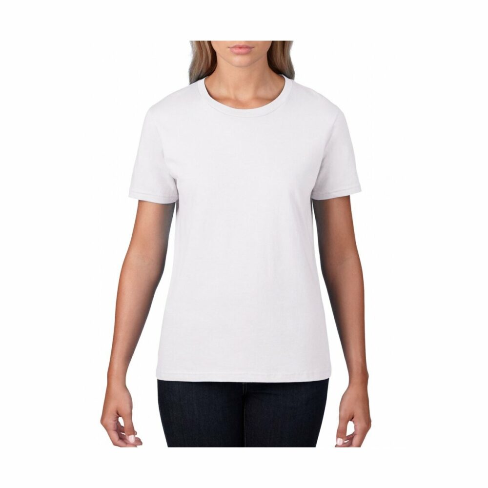 T-shirt damski XXL Premium (GIL4100) - biały
