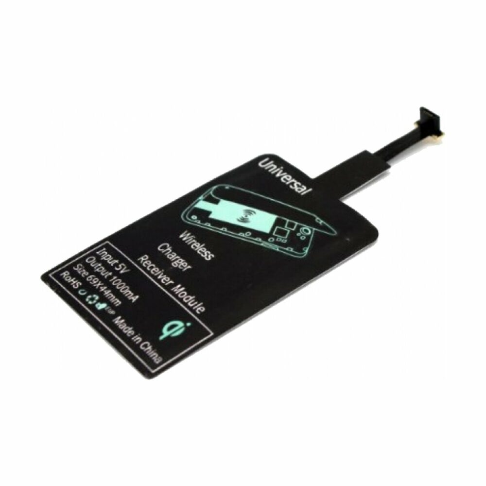 Uniwersalny chip indukcyjny QI Micro USB - czarny