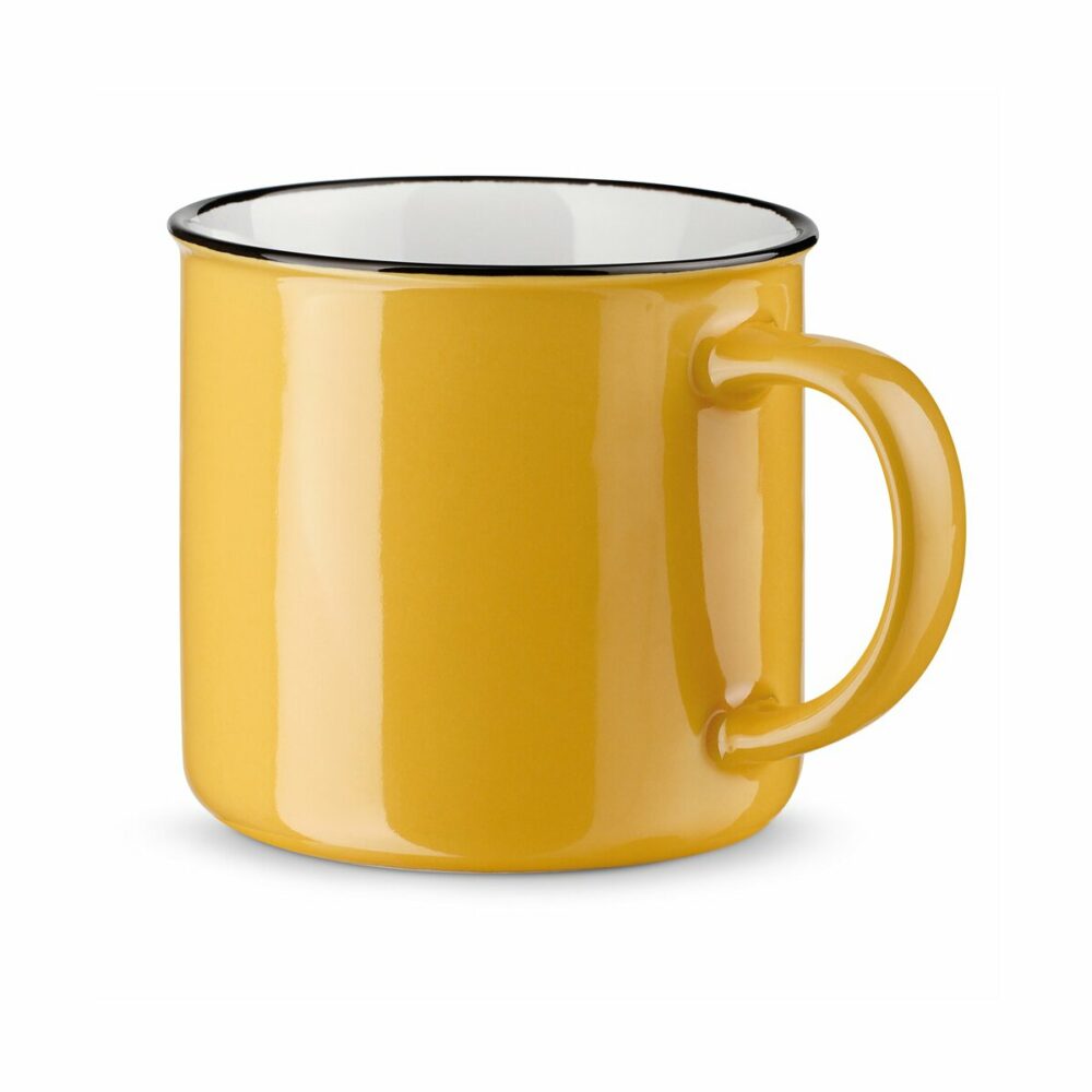 VERNON. Kubek ceramiczny 360 ml - Żółty