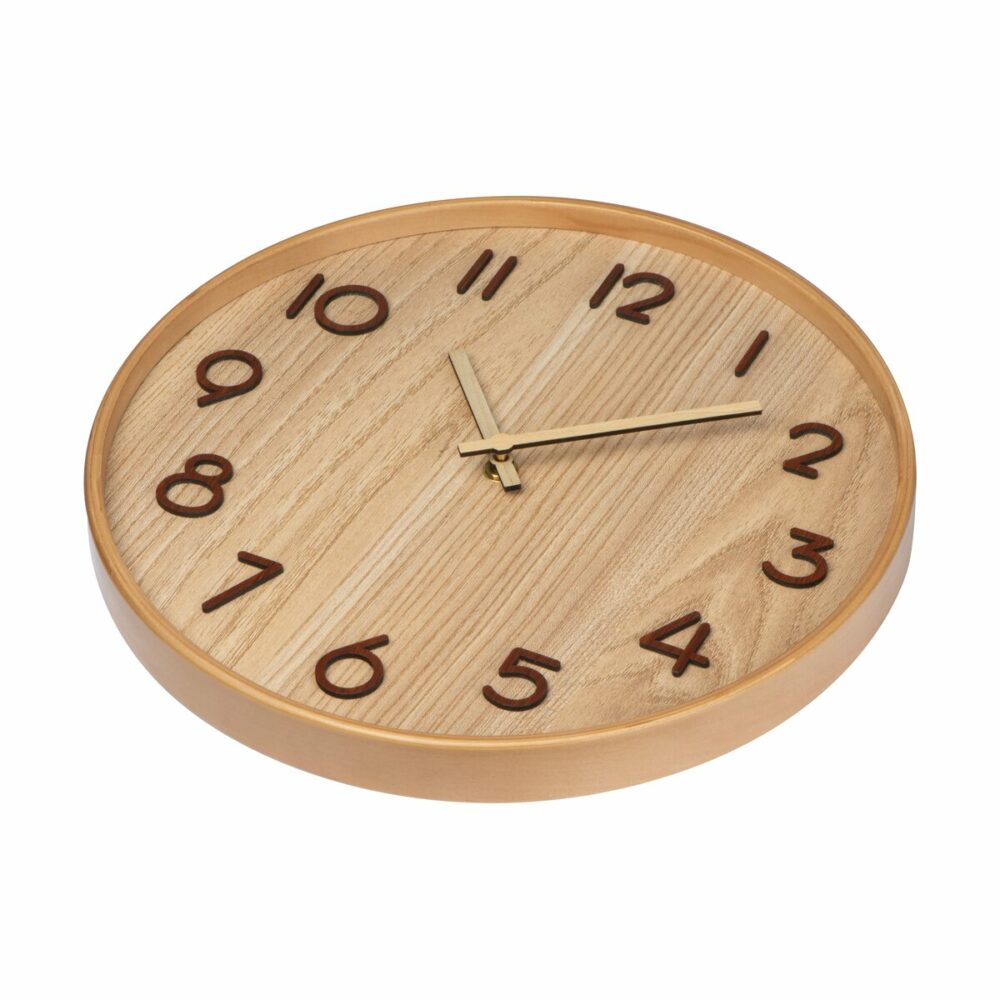 Zegar ścienny drewniany - beżowy