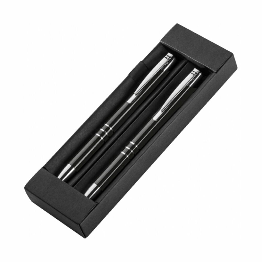 Zestaw piśmienniczy ołówek i długopis - czarny