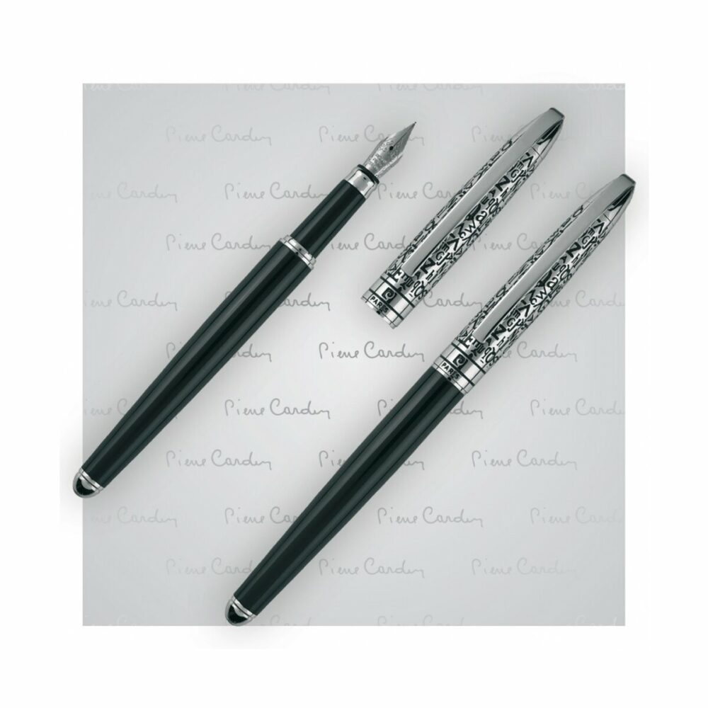 Zestaw piśmienny długopis i pióro wieczne JACQUES Pierre Cardin - czarny