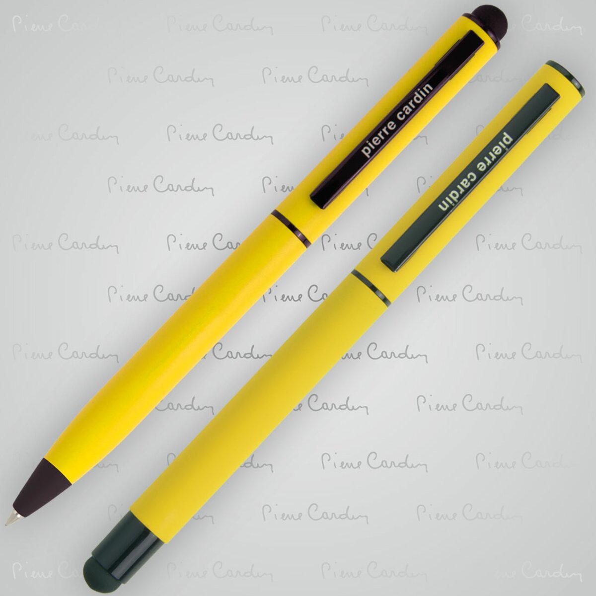 Zestaw piśmienny touch pen, soft touch CELEBRATION Pierre Cardin - żółty