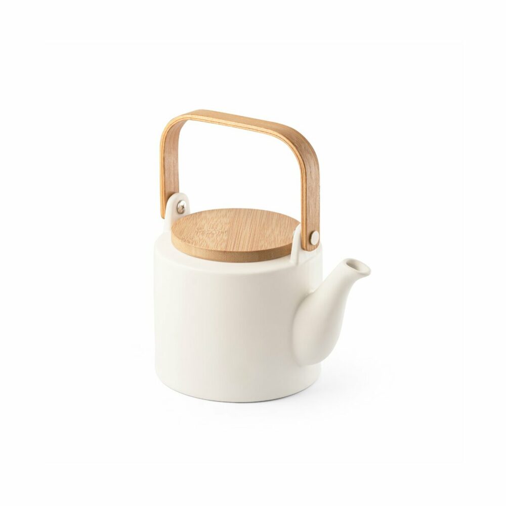 GLOGG. Ceramiczny czajnik do herbaty 700 mL - Pastelowy biały