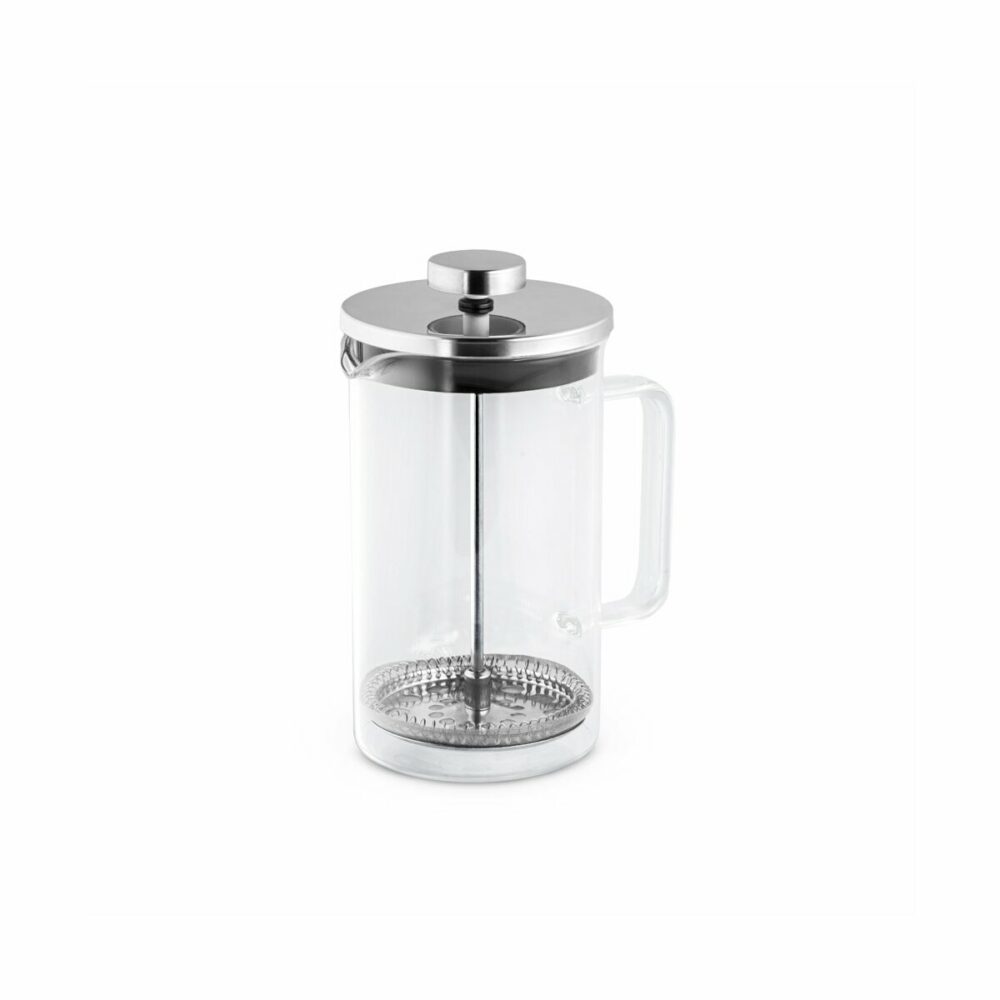 JENSON. Szklany zaparzacz do kawy 600 mL - Srebrny