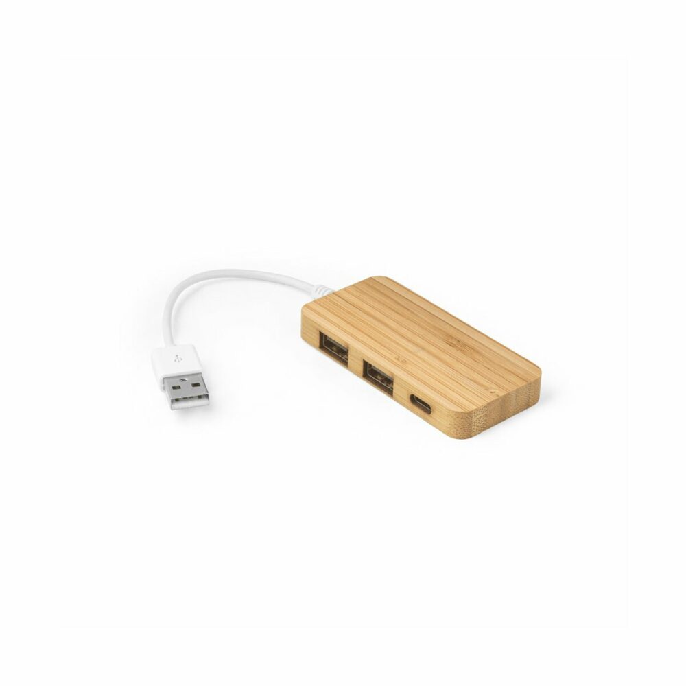 MOSER. Bambusowy HUB USB - Naturalny