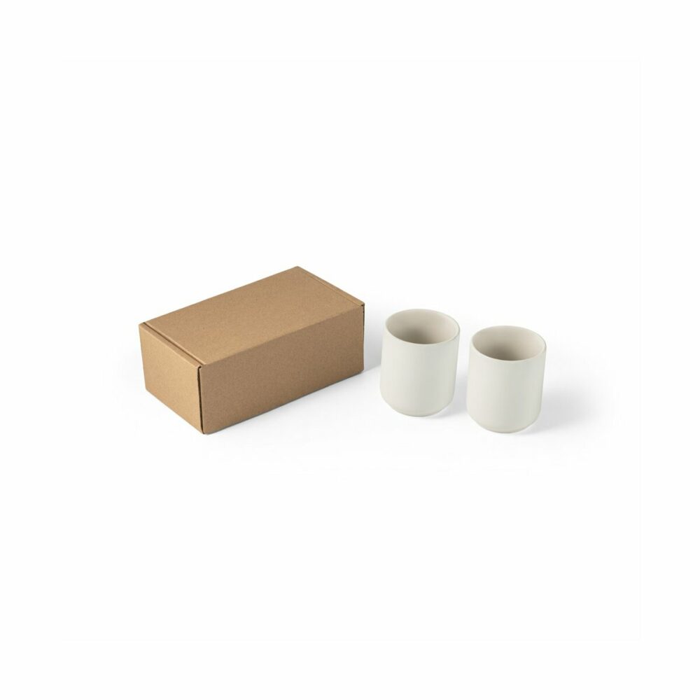 OWENS. Zestaw ceramicznych kubków - Pastelowy biały