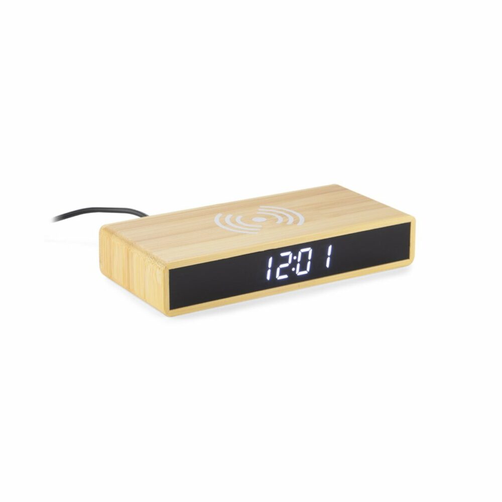 Zegar na biurko z ładowarką indukcyjną INDUCTO ASG-03092