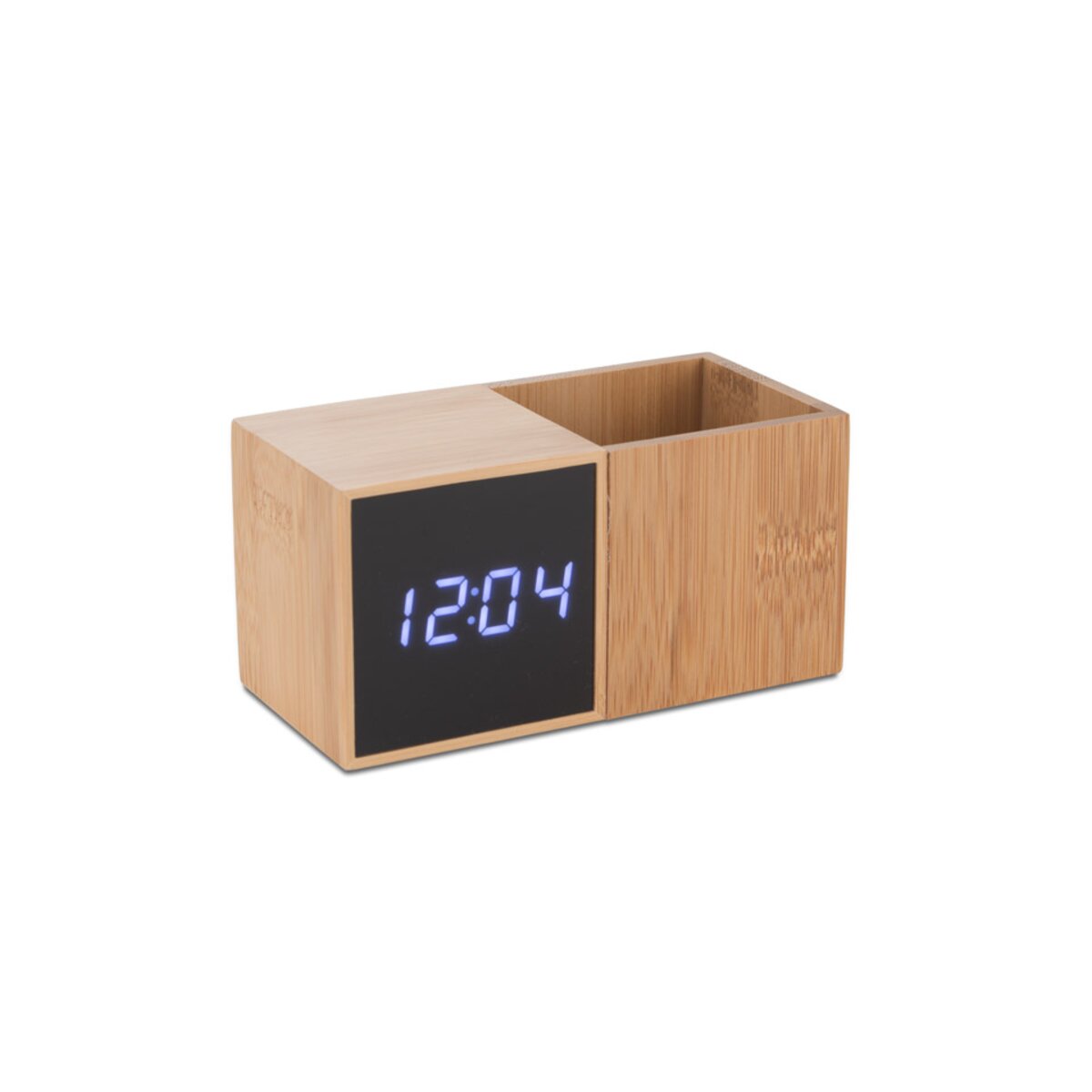 Zegar z przybornikiem na biurko BAMBOO ASG-03089
