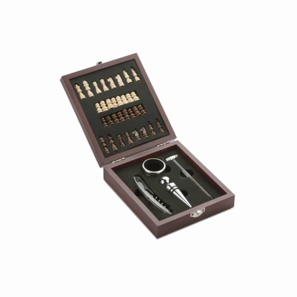 Zestaw do wina z szachami TREBB ASG-17552