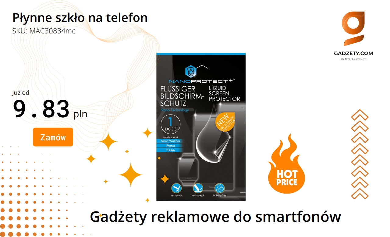 Płynne szkło ochronne na ekran telefonu