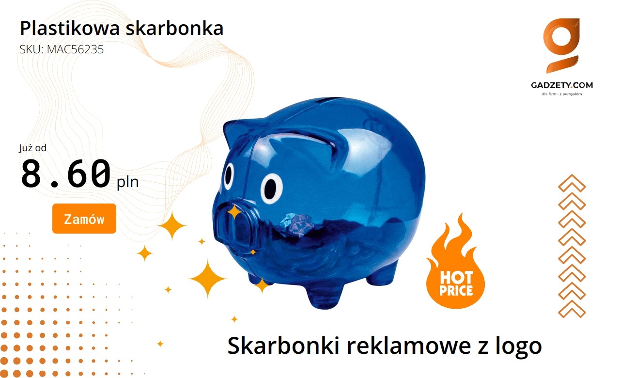 Plastikowa skarbonka w kształcie świnki