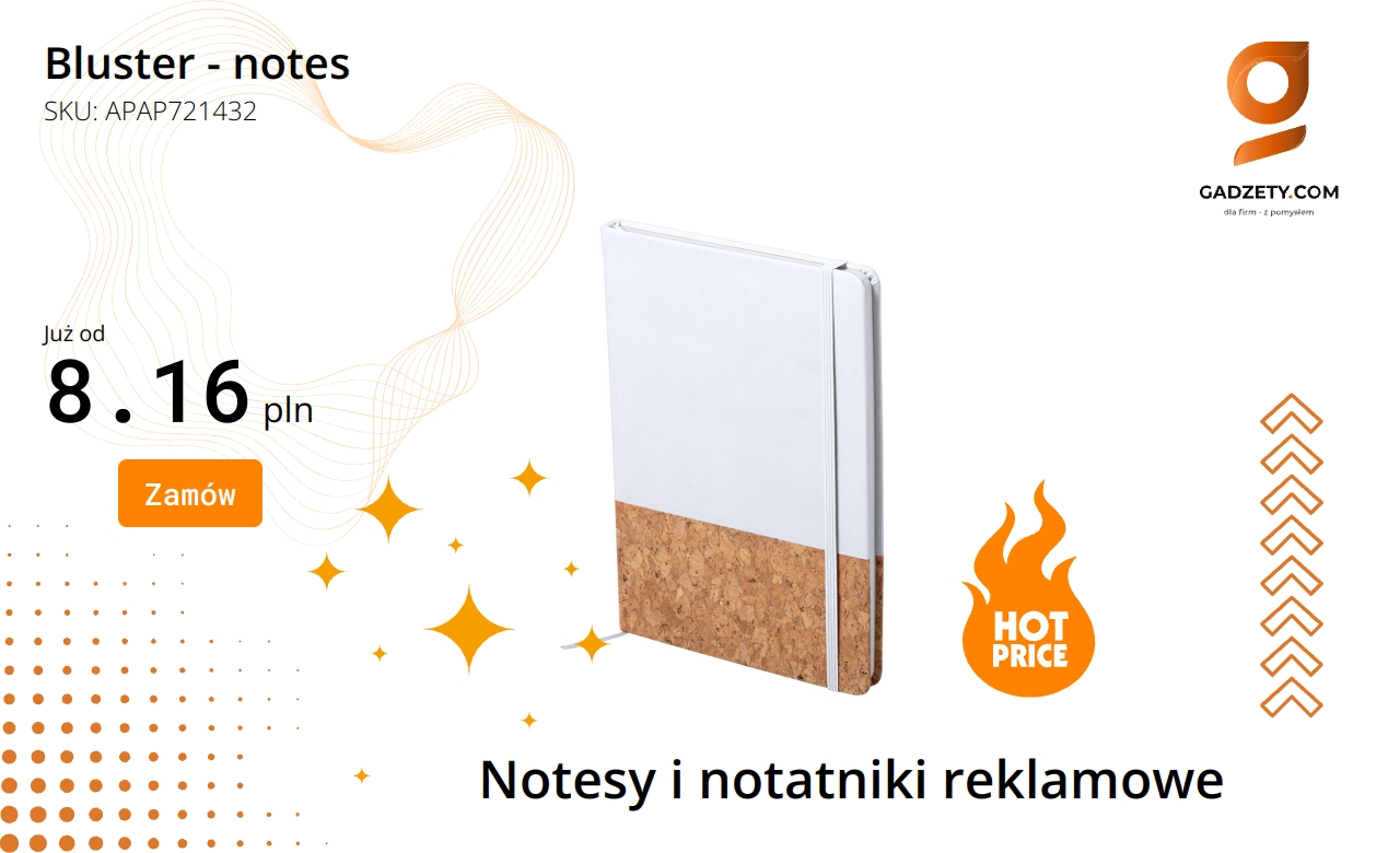 notes Bluster w okładce w paski