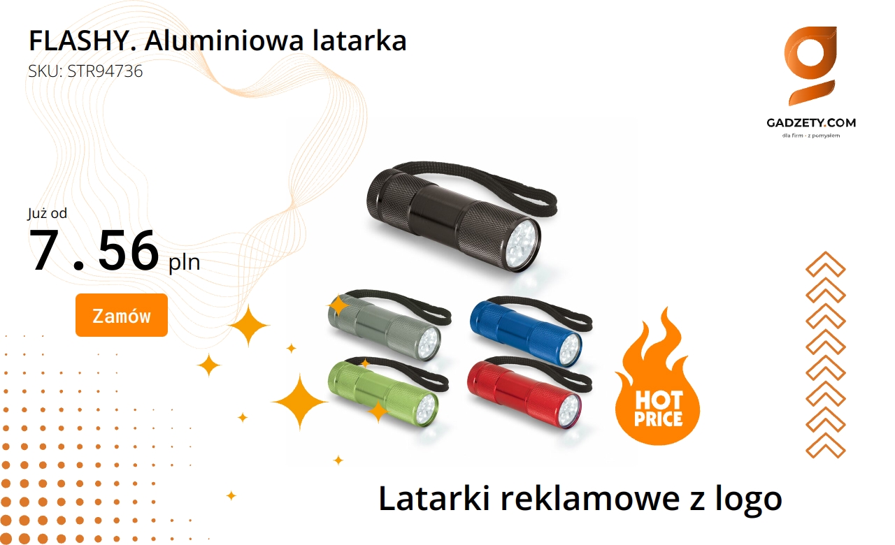 Aluminiowa latarka FLASHY