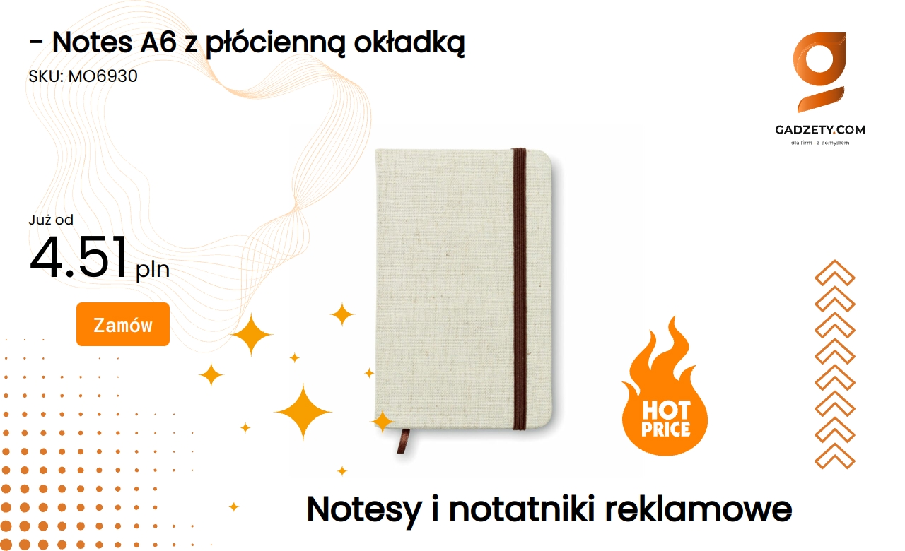 - Notes A6 z płócienną okładką Notes A6 z płócienną okładką