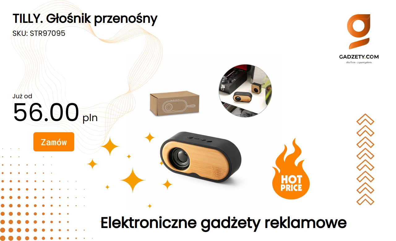 TILLY. Głośnik przenośny TILLY głośnik przenośny w czarnym kolorze