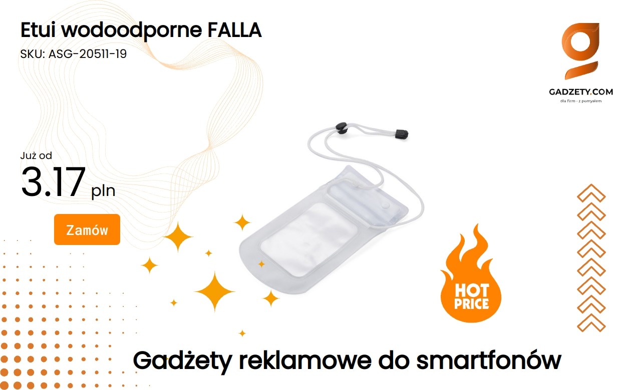 Etui wodoodporne FALLA Wodoodporne etui FALLA idealne do ochrony przed wilgocią