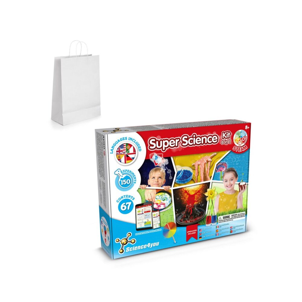 6 in 1 Super Science Kit II Gra edukacyjna dostarczany z papierową torebką prezentową (100 g/m²)