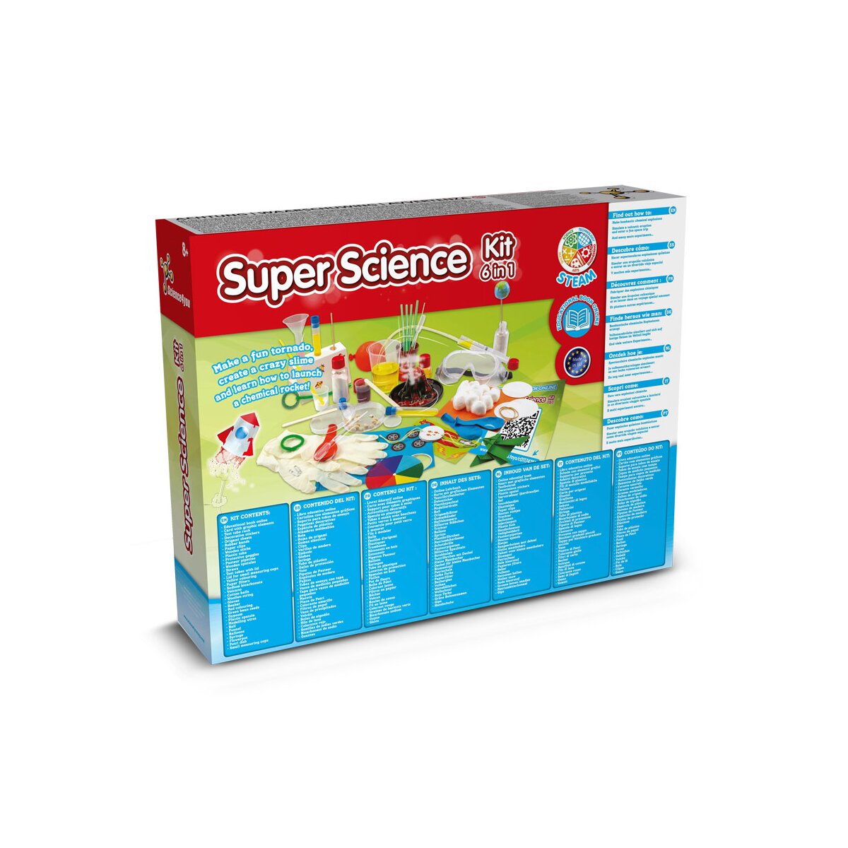 6 in 1 Super Science Kit III Gra edukacyjna dostarczana z papierową torebką prezentową (115 g/m²)