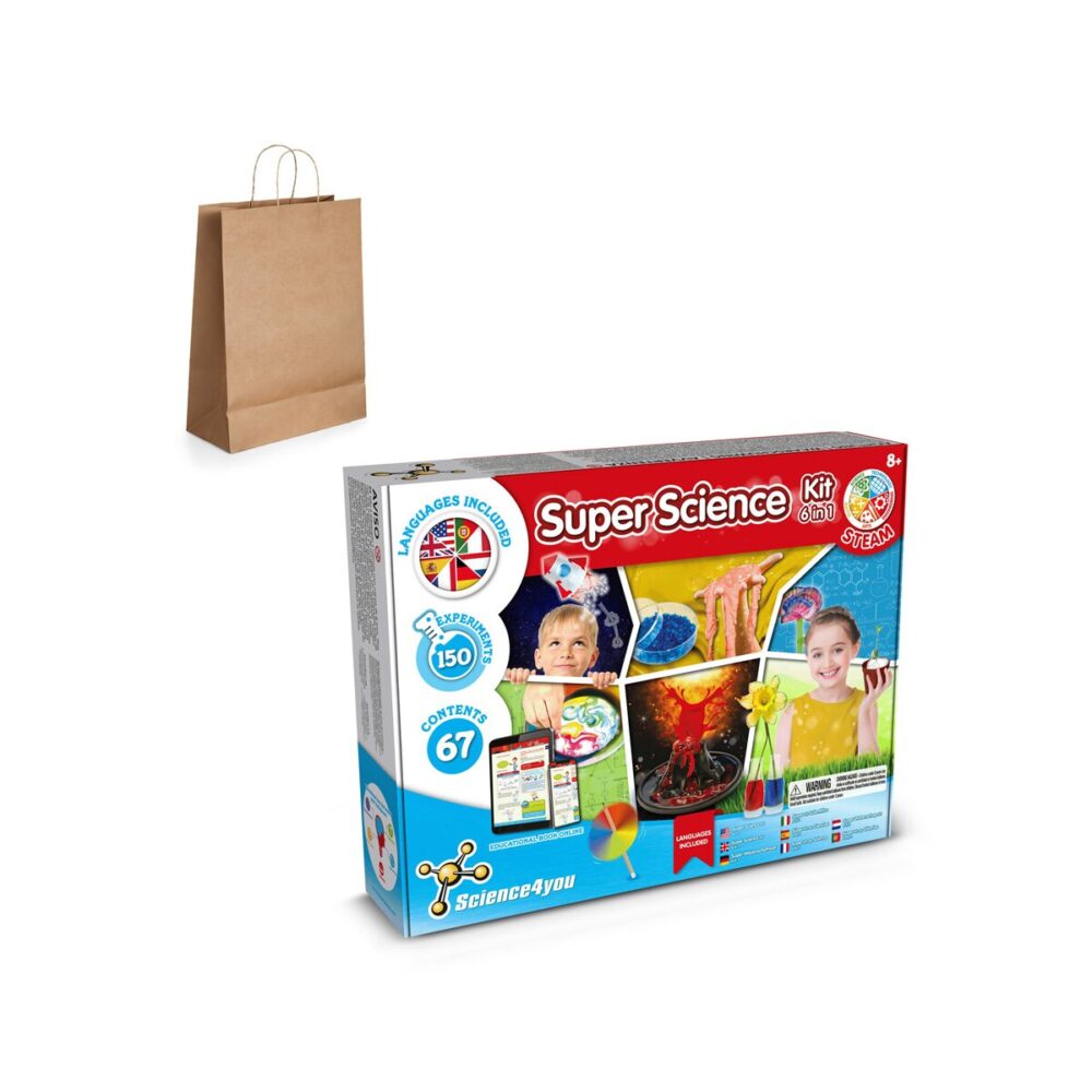 6 in 1 Super Science Kit III Gra edukacyjna dostarczana z papierową torebką prezentową (115 g/m²)