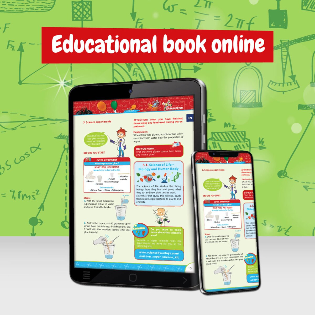 6 in 1 Super Science Kit III Gra edukacyjna dostarczana z papierową torebką prezentową (115 g/m²)