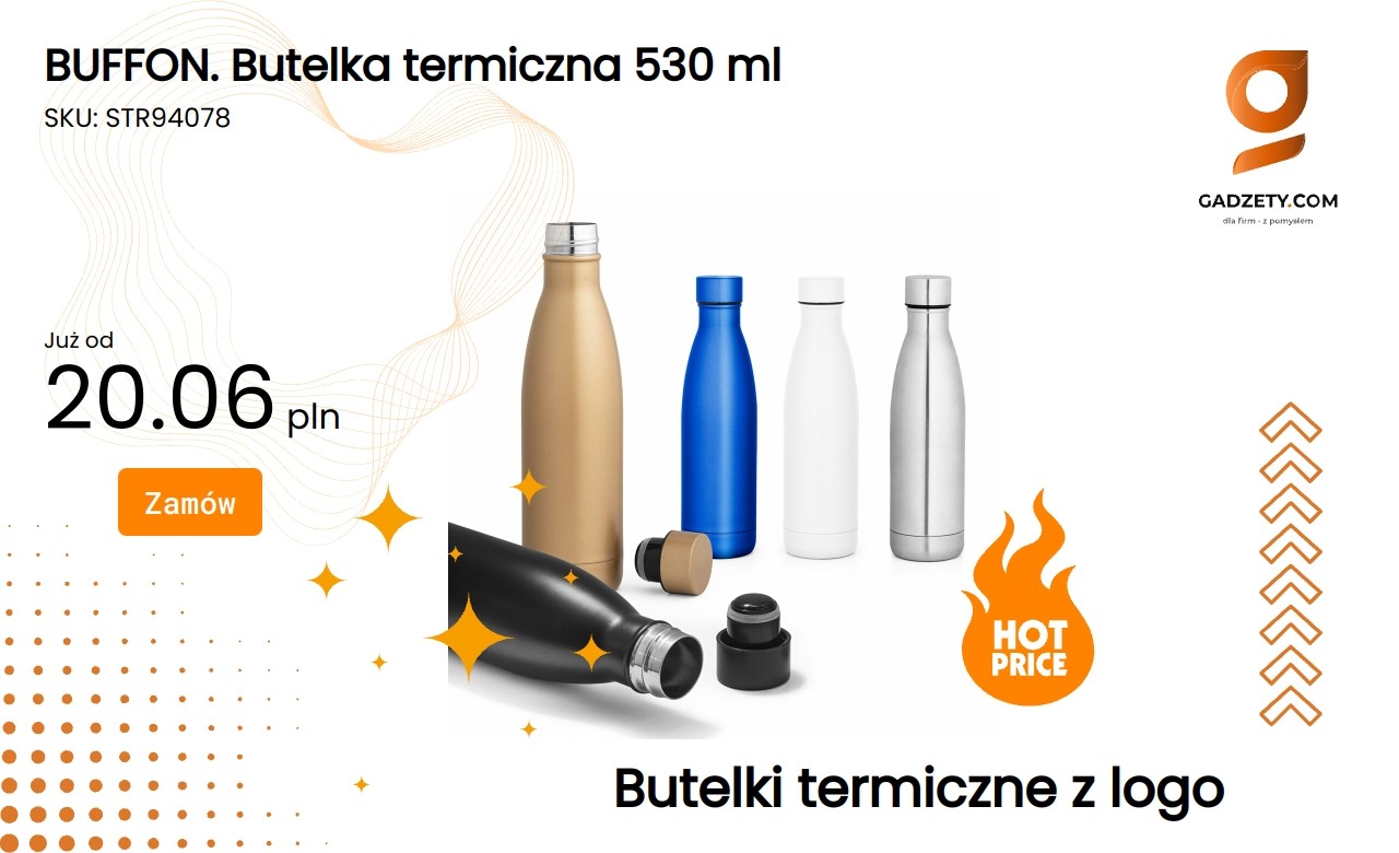 BUFFON. Butelka termiczna 530 ml Buffon butelka termiczna o pojemności 530 ml